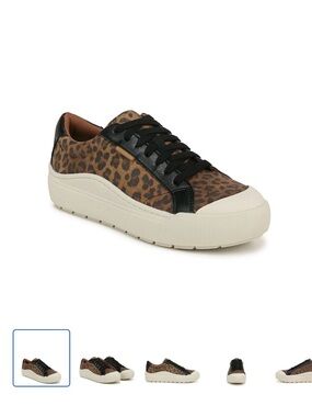 Dr. Scholl's Leopard Print Platform Sneaker with Black Accents
